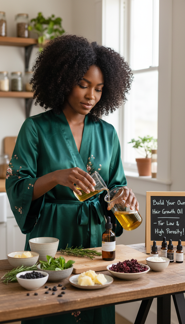 Build Your Growth Oil by Hair Porosity